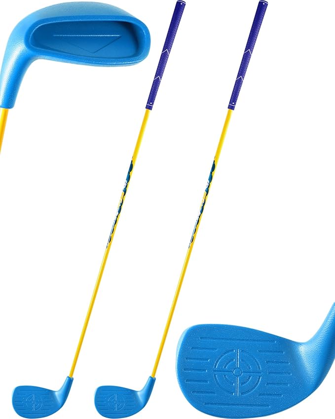 HOTWIND Backyard Golf Game Clubs 2 Pack with 5”x 3.5” Oversize Heads and 36” Lightweight Carbon Shaft for Adults Play Outdoor Golf Yard Game in Grass Parks and Yards Hit Plastic and Foam Balls