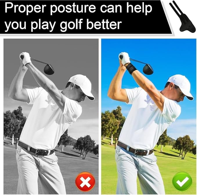 Golf Beginner Four-Piece Set, Prevent Wrist Flip Posture Correction Belt, Swing Action Leg Corrector