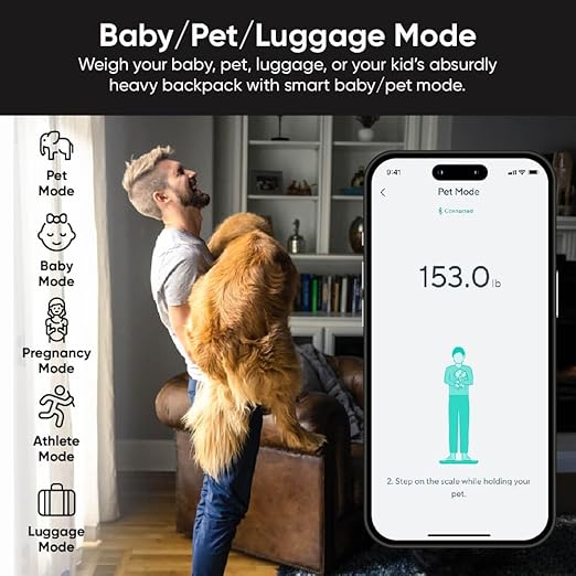 Wyze Scale Ultra Smart Scale with 4.3" Color Display - Digital Scale for Body Weight BMI Muscle Mass, Heart Rate Monitor, Wi-Fi & Bluetooth Weight Scale with Baby/Pet/Luggage Mode, 400lbs, Black
