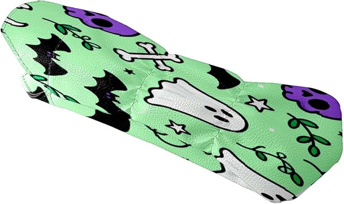 3 Pack PU Leather Golf Club Head Covers - Driver, Fairway Wood & Hybrid, Funny Golf Accessories, Ideal Golf Gift Colorful Line Seashell