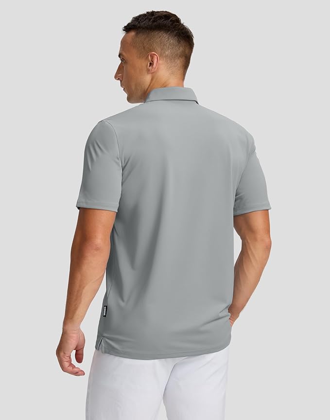 Men's Golf Shirts Dry Fit Moisture Wicking Performance Short Sleeve Collared Polo Shirts for Casual Athletic Business