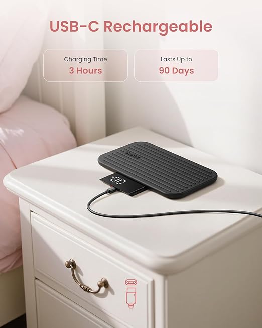 RENPHO Portable Rechargeable Scale for Body Weight, Travel Weight Scale with Travel Makeup Mirror, Slide-Out LED Display, Digital High Accurate Scale for Traveling, 400lbs, Core Go, 8.98" x 5.28"