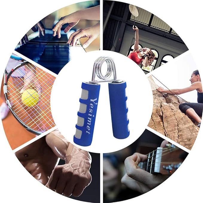 2 Pack Hand Grip Strengthener Set, Forearm Exerciser, Finger Gripper, Grip Strength Trainer, Hand Grip- Soft Foam Hand Exercise for Quickly Increasing Wrist Forearm and Finger Strength