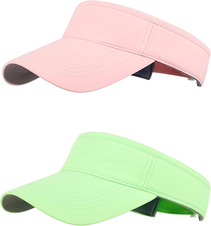 Sun Visor Hat Breathable Visors Sport Golf Visor Adjustable Velcro Sun Cap UV Performance Hats for Women Men