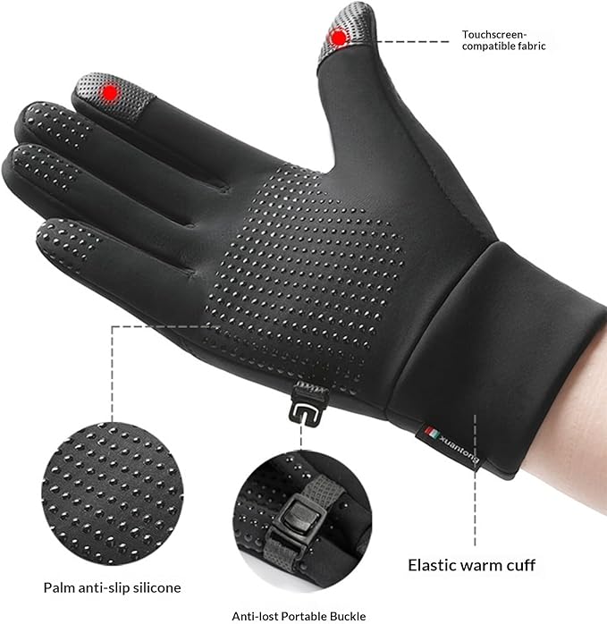 Heated Gloves for Men and Women, Winter Full Finger Hand Warmers Heated Gloves for Skiing Cycling Golf Hiking