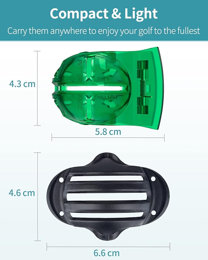 GreenHaven 2 PCS Golf Ball Liner Template Linear Alignment Kit for Putt Ball Marking Tools