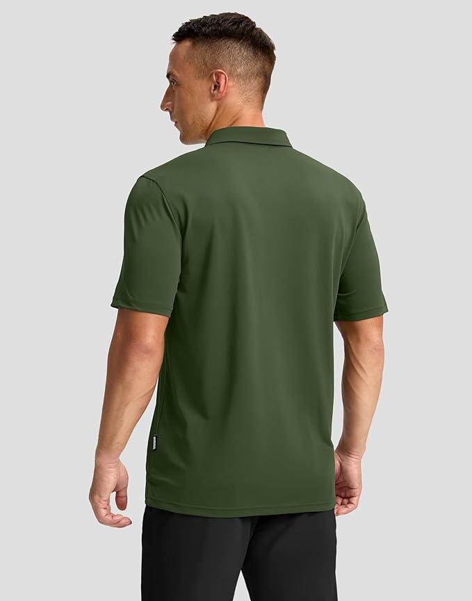 Men's Golf Shirts Dry Fit Moisture Wicking Performance Short Sleeve Collared Polo Shirts for Casual Athletic Business
