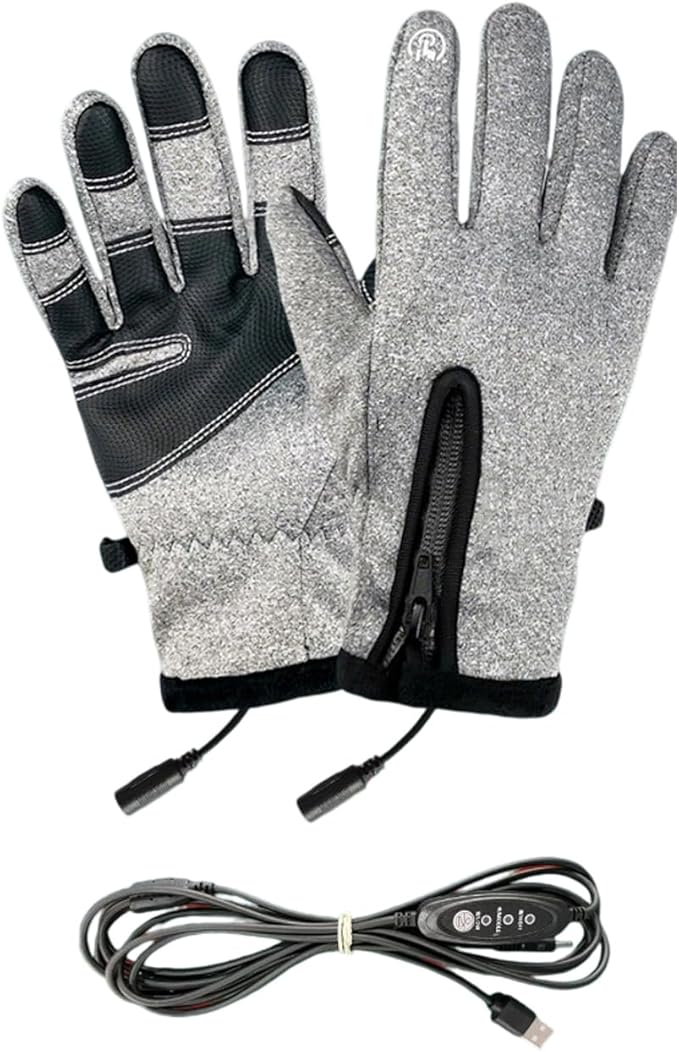 Heated Gloves for Men Women, Fast Heating Fleece Interior Gloves, Windproofing Winter Outdoor for Skiing Cycling Golf Hiking