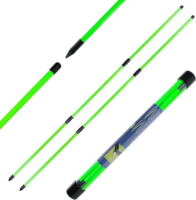 Golf Alignment Sticks 48" Collapsible Alignment Rods Golf Training Aid for Aiming, Putting, Swing Trainer, Golf Training Stick 2 Pack with Clear Tube Case
