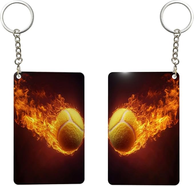 Keychain - Rectangular Acrylic Keychain Daily Key Ring Car Key Fob Holder 2X3 Inch