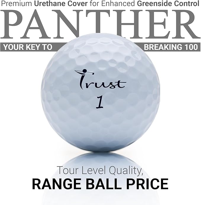 Trust Panther,Extra Thin Urethane Cover with Max COR Big Core,Soft & Elasticity Feel, Green Side Control with Distance