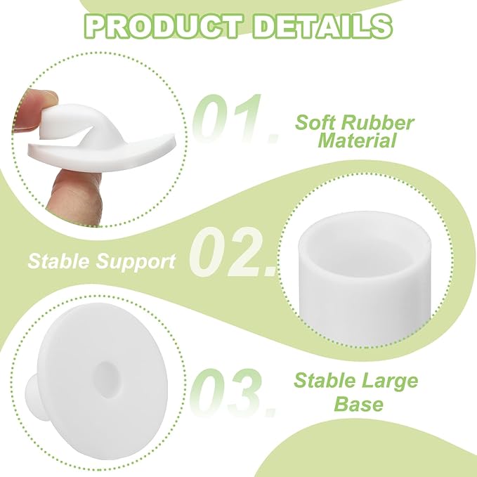 PATIKIL Rubber Golf Tee, 8 Pack 1.4 Inch Golf Practice Tees Training Driving Range Tee Stable Golf Ball Holder for Outdoor Indoor Hitting Mat Golf Mat, White