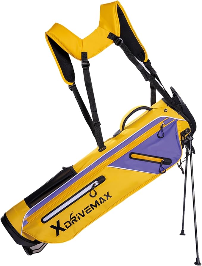 Golf Stand Bag, Lightweight Golf Bag with Stable Stand,Compact Design Featuring Easy-Carry Shoulder Straps, 4-Way Top, Essential Storage Pockets