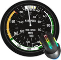 Mouse Pad Airplane Aircraft Speedometer Pilot Flight Mouse Pads for Desk, Stitched Edge Mousepad with Non-Slip Rubber Base, Gaming Mouse Mat for Computer Laptop Home Office