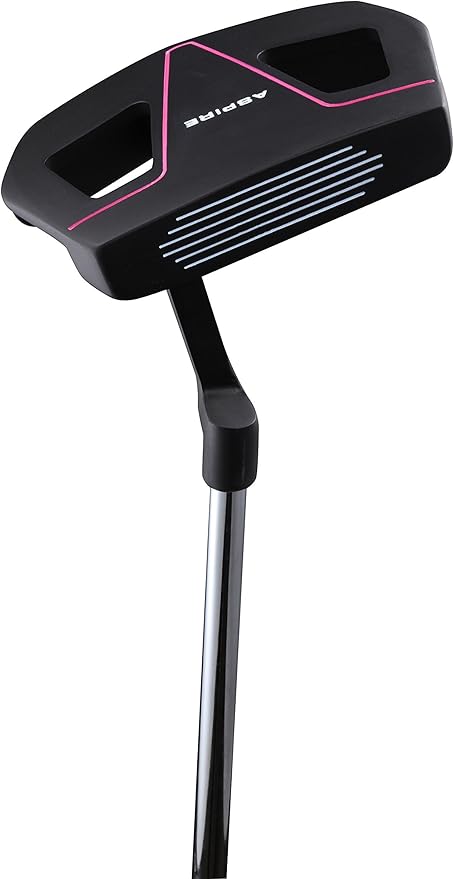 Aspire XD1 Womens Golf Clubs Full Set, Includes Driver, Fairway, Hybrid, 6-PW Irons, Putter, Stand Bag, 3 H/C's, Ultra-Light Graphite Shafts, Golf Clubs Women Right Handed, Comes in 3 Sizes, Pink