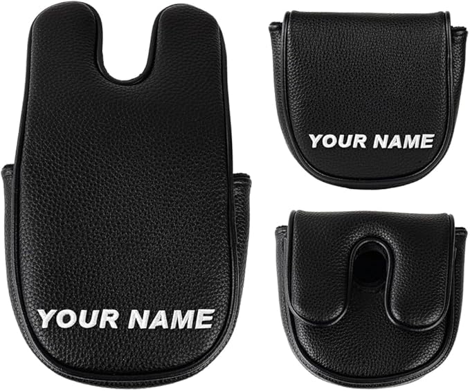 Craftsman Golf DF3 Putter Cover Golf Headcover Center Shaft Birdie Design OZ1 Headcover Mallet Putter Cover with Magnetic Closure for Driver Mid Mallet Putter Heel Shafted