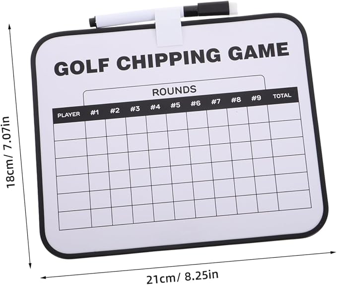 BESPORTBLE Golf Scoreboard Double-Sided Dry Erase Whiteboard for Accurate Score Tracking Portable Erasable Scoring Board for Men and Women Golfing Events