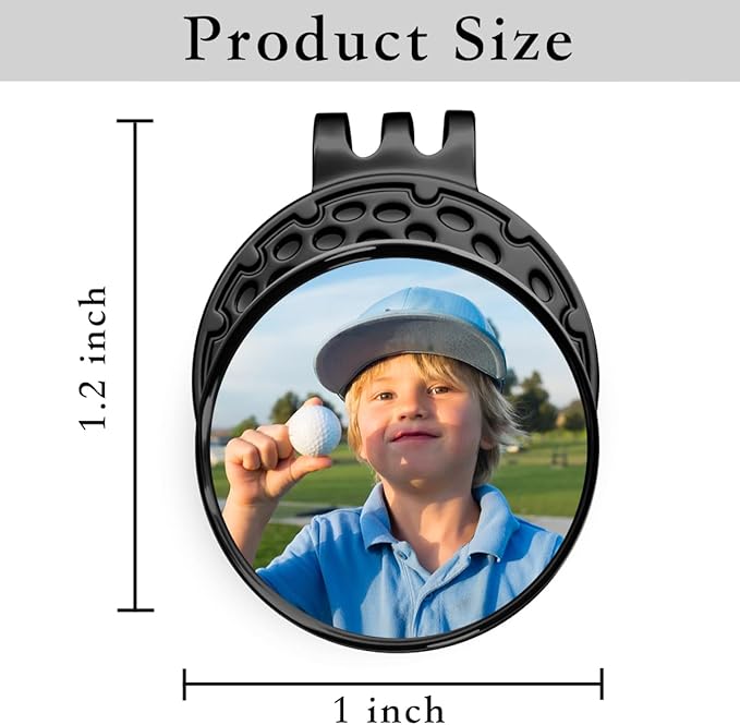 Personalized Golf Ball Marker Hat Clip – Custom Magnetic Ball Marker with Your Photo, Name, Logo or Initials – Unique Golf Gift for Men, Dad, Coach, Golfer