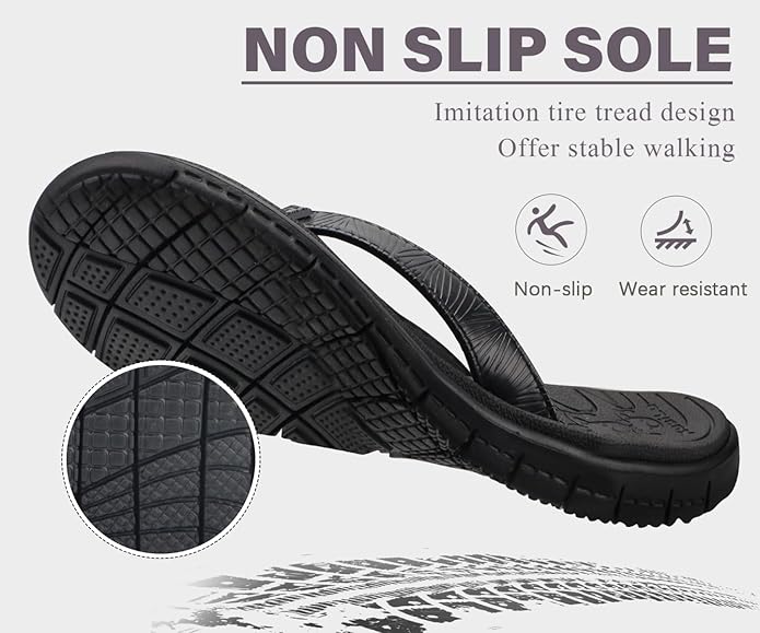 KuaiLu Comfortable Flip Flops for Women with Arch Support Summer Beach Walking Thong Sandals Slip On Indoor Outdoor