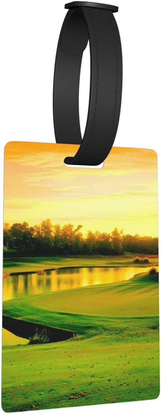 Durable PVC Luggage Tag for Travel, Bag Id Label, Golf Course, Waterproof Personalized Luggage Identifier for Suitcases, Backpacks, Gym Bags, TSA Approved Airplane Travel Bag Tags for Women