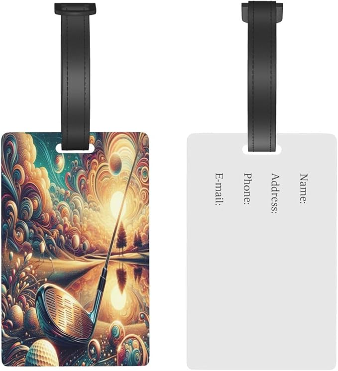 Golf Luggage Tag Suitcase Identify Labels Personalized Travel Bag Tag 2.5X4.1Inch