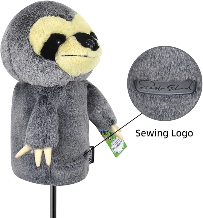 Scott Edward Golf Club Cover Fit Well for Driver or Fairway Wood Golf Club, Funny Cute Animal Design Soft Functional Golf Headcover Stylish Protection for Your Clubs for Men and Women