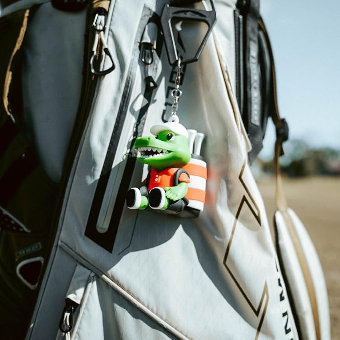 Gator Caddy Golf Tee Holder, Includes 8 Golf Tees, Fun Golf Accessories for Men and Women, Stylish Golf Bag Accessory and Golf Gift