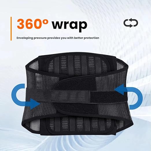 New Lower Back Brace for Men and Women, Lumbar Support with Adjustable Straps, Breathable & Heavy Duty, IV-Shaped Support for Sciatica Pain Relief, Posture Corrector for Rehabilitation, Work, Sports