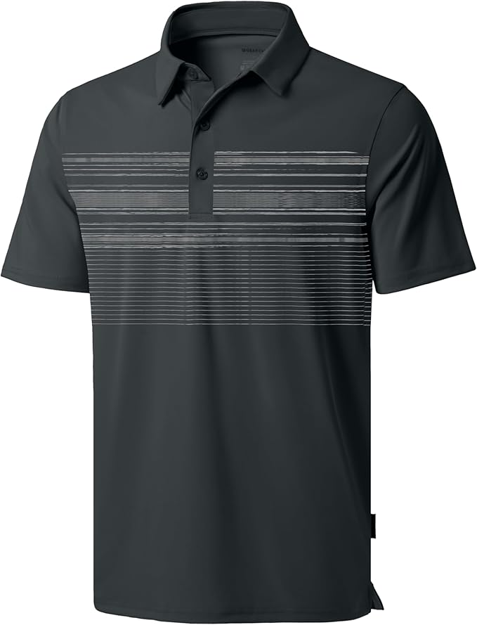 Men's Golf Shirts Dry Fit Moisture Wicking Performance Short Sleeve Collared Polo Shirts for Casual Athletic Business