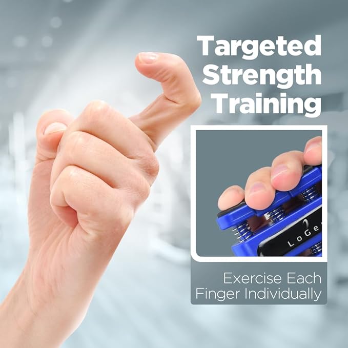 Finger Strengthener - Finger Exerciser for Forearm and Hand Strengthener - Hand Grip Workout Equipment for Musician, Rock Climbing and Therapy