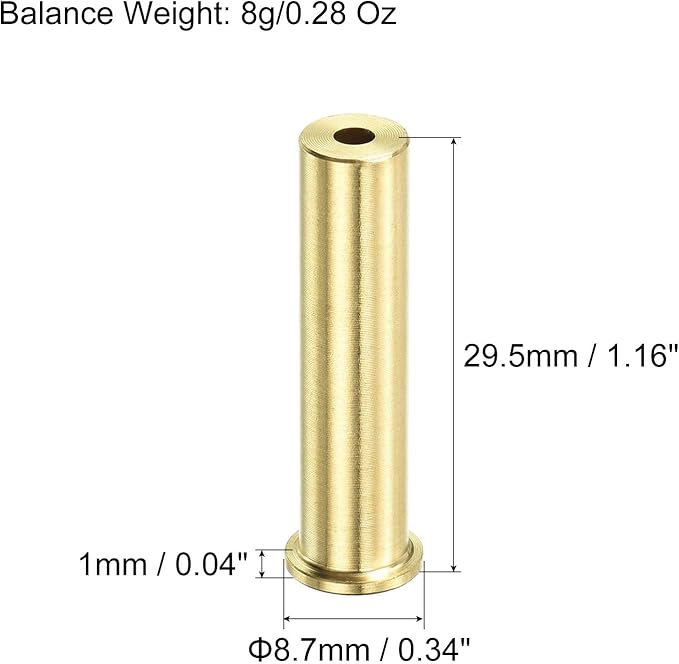PATIKIL Golf Brass Tip Weights, Plug Insert Fit Carbon Wood Iron Steel Shafts, for Golf Club Sports, Copper
