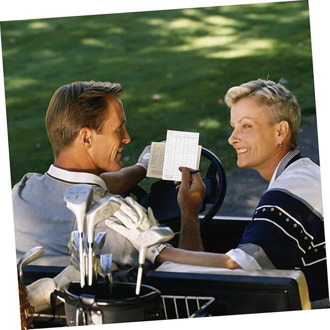 Golf Score Cards Portable Coated Double-Sided Score Sheets for Easy Golf Tracking Essential Course Accessory