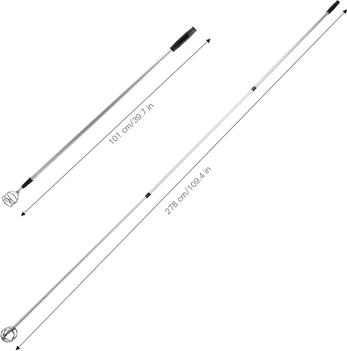 3 Section Telescopic Golfball Scooper Aluminium Alloy Ball Pick Up Stadium Supplies