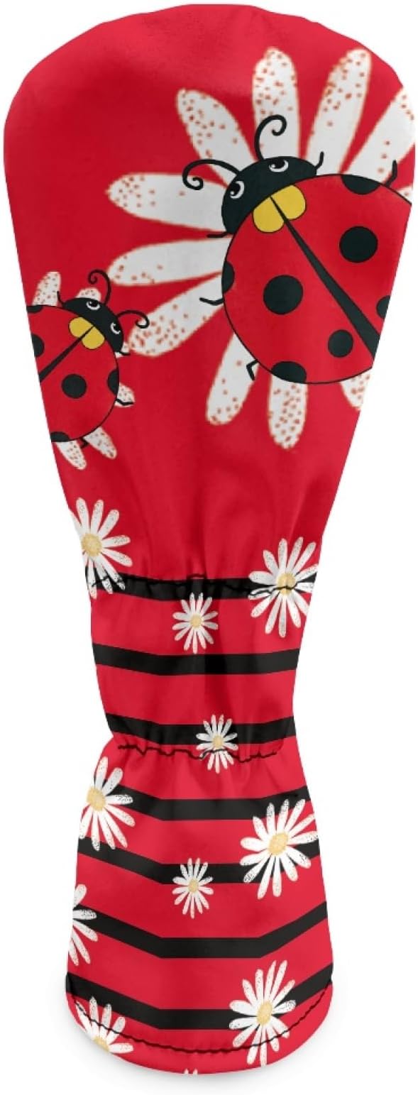 Golf Club Head Covers for Club Protective, Waterproof PU Leather Driver Fairway Wood Hybrid Head Cover