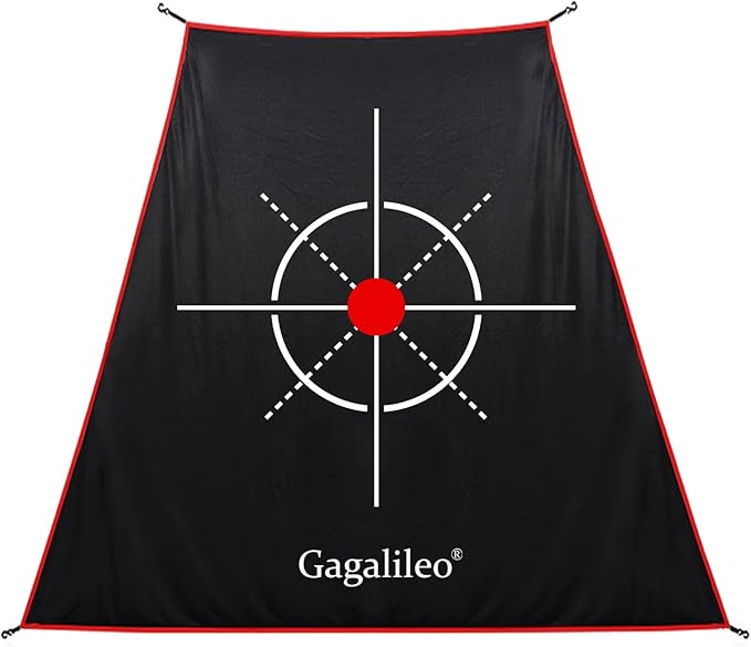 Gagalileo Golf Target Cloth: Protective Net Portable Easy Setup with S-Hooks & Ropes Indoor Outdoor Practice All Golfers Training Accuracy for Backyard Garage