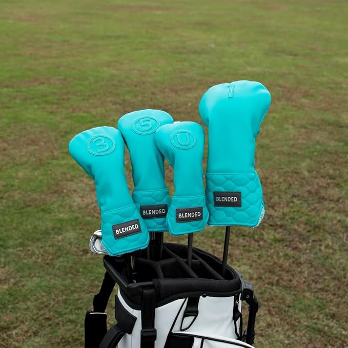 Golf Club Head Covers, Driver Covers Fariway Wood Covers Hybrid Head Covers 3 Wood Headcover Leather Golf Headcover with Number Tag for Scotty Cameron Odyssey Taylormade