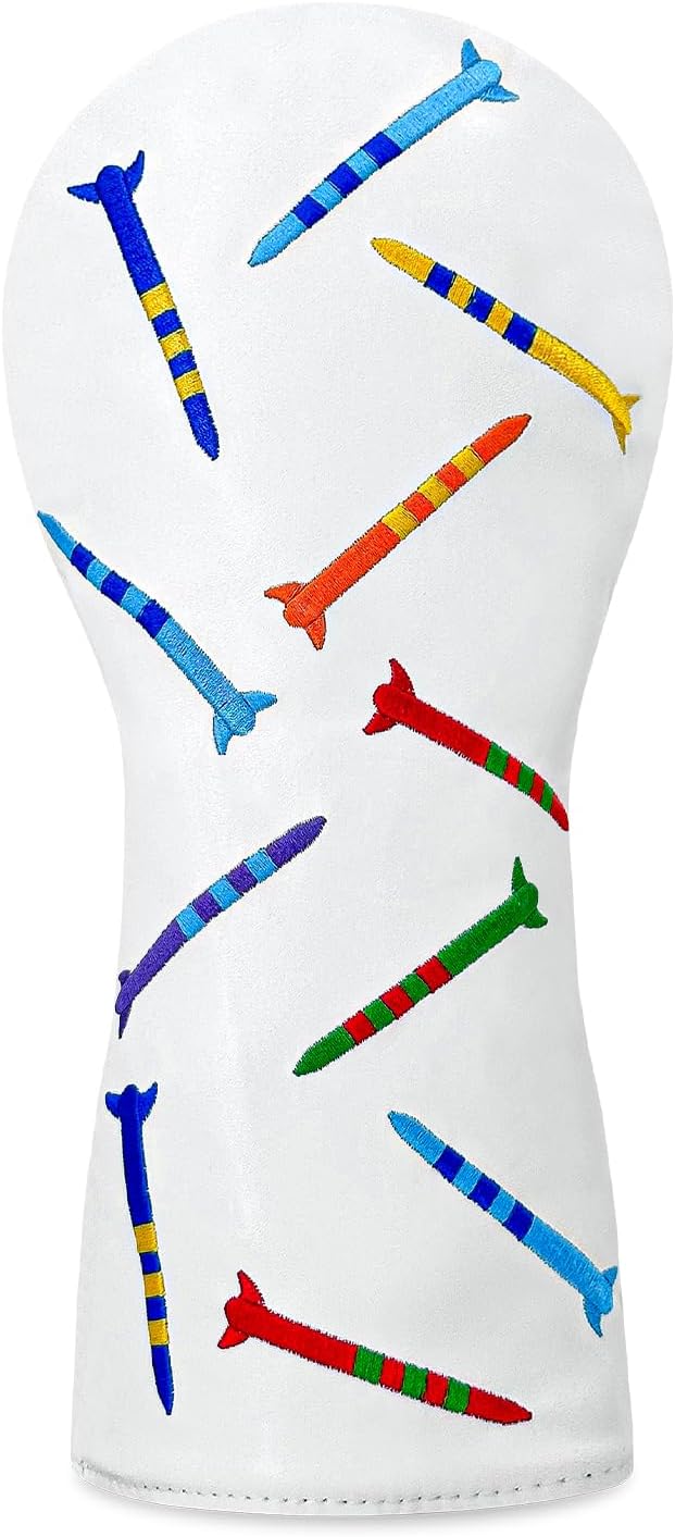 Colorful Nails Style Golf Half Mallet Putter Cover Headcover, Golf Putter Club Cover Magnetic Golf Head Covers Headcovers Club Protective Equipment