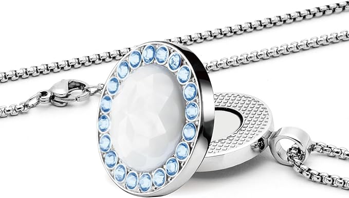 Golf Ball Marker with Ceramic Crystal Ball Marker Necklace (20mm Small Size) Gifts Accessories Women Golfers