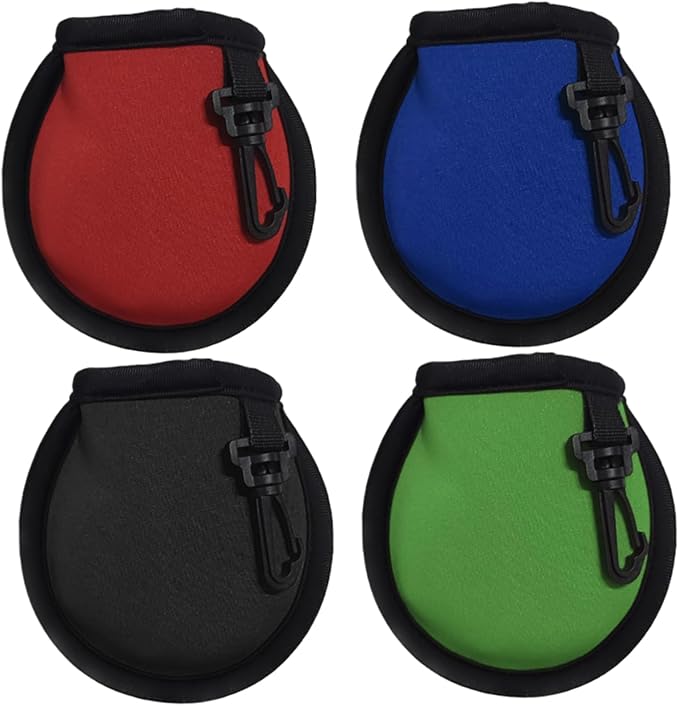 4Pcs Golf Club Cleaning Bag Comfortable Wear Resistant Portable Golf Ball Cleaner Pouch with Hook for Men Women