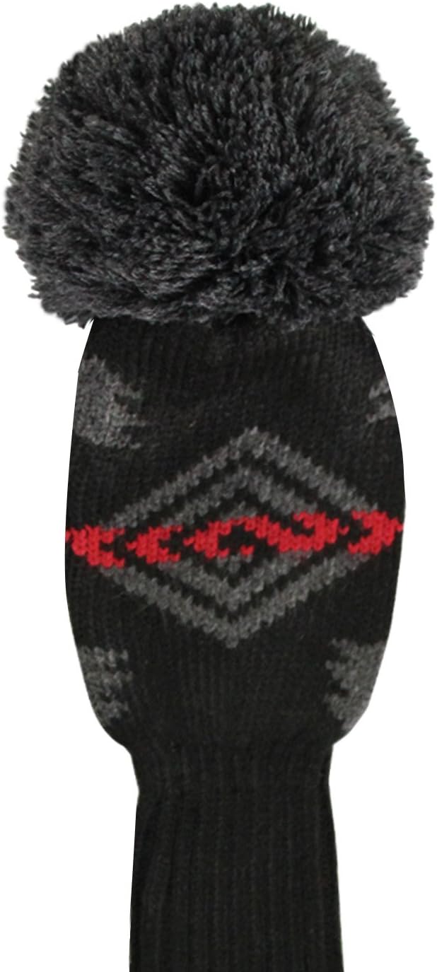 Scott Edward Knit Wood Golf Club Head Covers 4 Pieces Knitted Item Fit Over Well Driver Wood(460cc) Fairway Wood and Hybrid(UT)