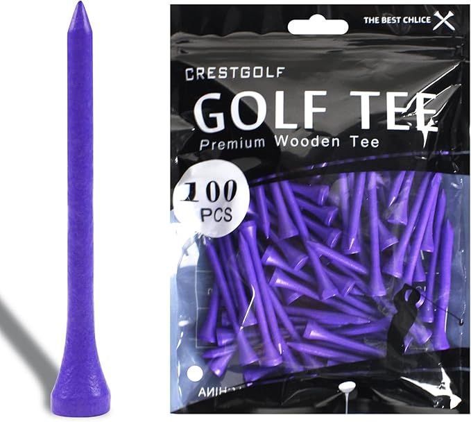Crestgolf Golf Tee 2-3/4 inch Deluxe Tee Pack of 100
