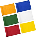 KINGTOP Solid Golf Flag All 8x6 Inch - 420D Nylon, Tube Inserted - Mini Putting Green Flags for Backyard Practice