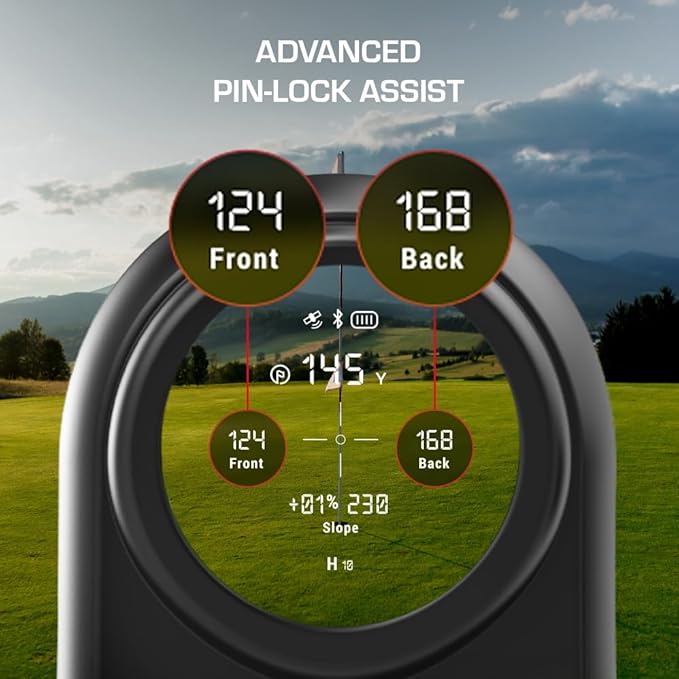 Lazer+ Golf Range Finder, Smart Slope Control, Integrated GPS, Magnetic Mount, 1300 Yards, FBC Distances, 42,000+ Courses Pre Loaded, Find My Device, Pin Lock Assist, Tournament Legal, Waterproof
