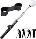 Golf Training Aids, Golf Grip Training Aid Swing Trainer with 1 Arm Posture Correction Band and 1 Telescopic Golf Simulator, Golf Practice Accessories Perfect for Beginners and Pros
