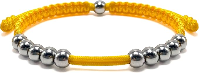LAMIBEE Golf Stainless Steel 10 Beads Score Counter Bracelet, Golf Stroke Count Bracelet, Resizable and Easy to Adjust Golf Round Scoring Tracker, Durable and Stylish Golf Accessory