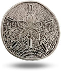 Full Metal Markers Sand Dollar Magnetic Metal Golf Ball Marker with Hat Clip for Men and Women - Unique Marker for Putting Green - Golf Accessories
