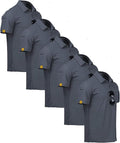 ZITY 5 Pack Mens Polo Shirt Short Sleeve Sports Golf Tennis T-Shirt Moisture-Wicking Summer Shirts