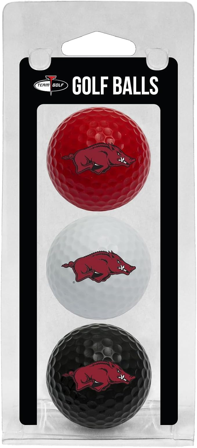 Team Golf NCAA Regulation Size Golf Balls, 3 Pack, Full Color Durable Team Imprint