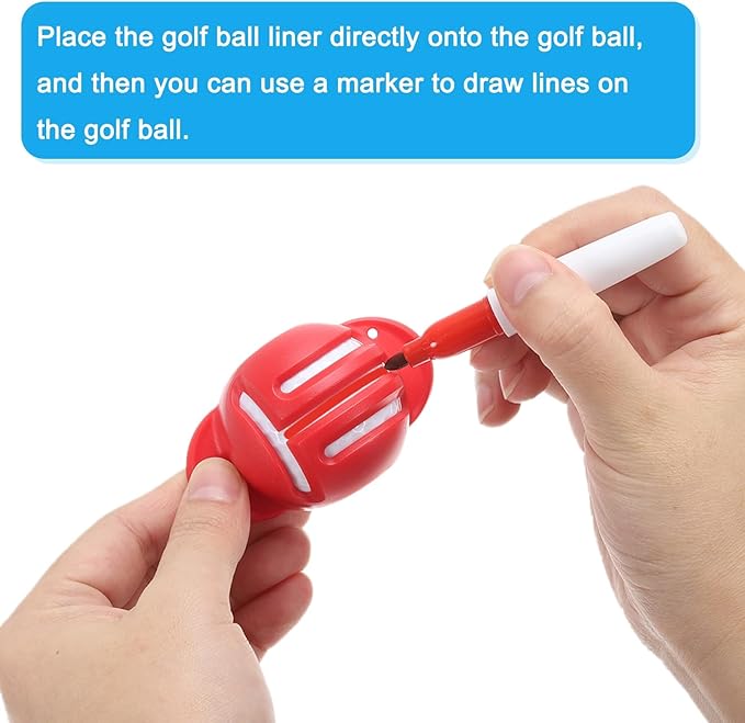 PATIKIL Golf Ball Line Marker Tool, Golf Ball Alignment Marking Tool Golf Ball Liner with Line Marker Stencil for Ball Markers