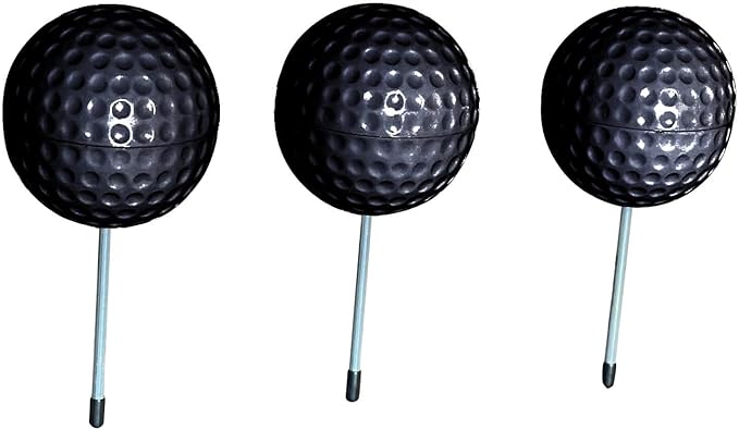 Sandbaggy Plastic Tee Markers for Golf Course (UV Resistant) - Steel Spike - Safety Caps Included